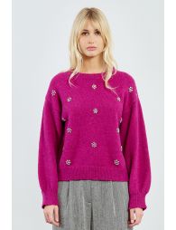 Floral and sequin sweater