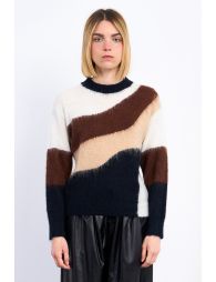 Pull en maille brossée