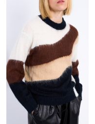 Pull en maille brossée
