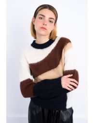 Pull en maille brossée