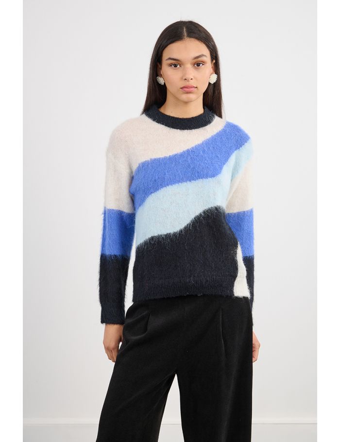 Pull en maille brossée