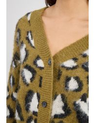 Crop cardigan, leopard