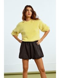 Pull en maille effet carreaux