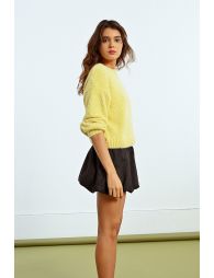 Checkered knitted sweater