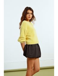Checkered knitted sweater