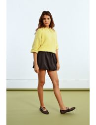 Checkered knitted sweater