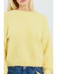 Checkered knitted sweater