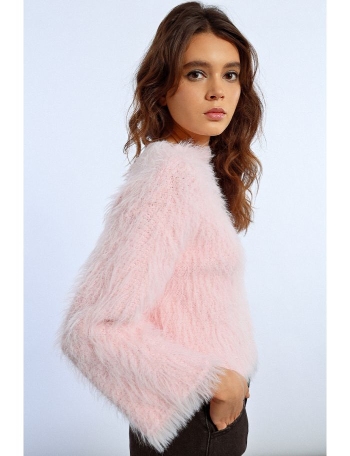 Jerseyde manga larga en tejido de peluche