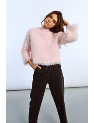 Wide textured knit sweater