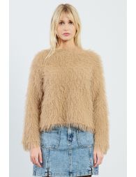 Wide textured knit sweater