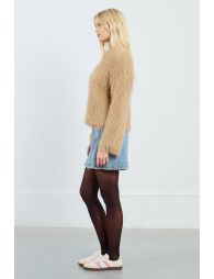 Wide textured knit sweater