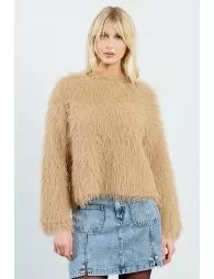 Pull large en maille texturée