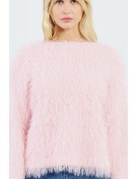 Wide textured knit sweater