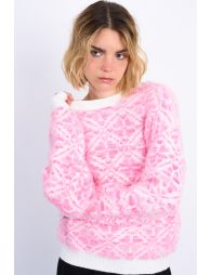 Graphic, textured sweater