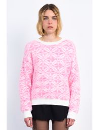 Graphic, textured sweater