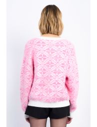Graphic, textured sweater