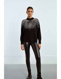 Sequin bust sweater