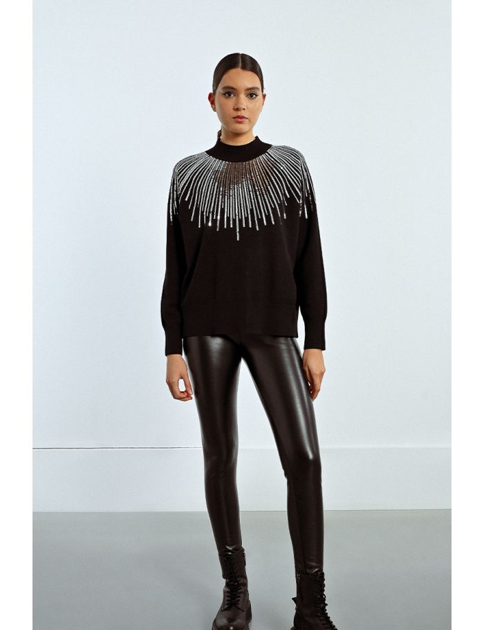 Sequin bust sweater