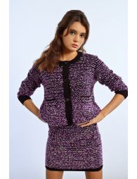 Gilet en maille texturée, effet tweed