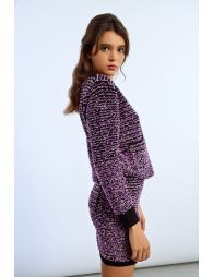 Gilet en maille texturée, effet tweed