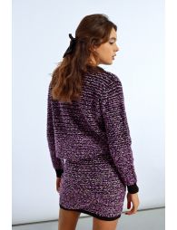 Gilet en maille texturée, effet tweed