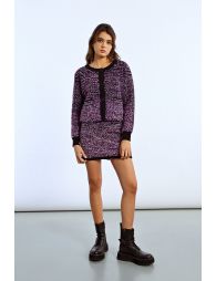 Gilet en maille texturée, effet tweed