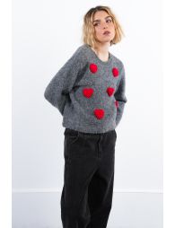 Jerseyde manga larga estampado corazones