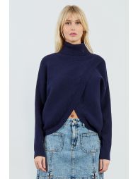Turtleneck double-breasted sweater