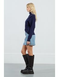 Turtleneck double-breasted sweater