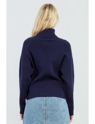 Turtleneck double-breasted sweater