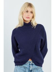 Turtleneck double-breasted sweater