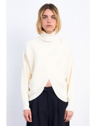 Turtleneck double-breasted sweater