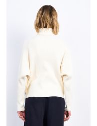 Turtleneck double-breasted sweater