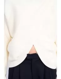 Pull croisé à col roulé