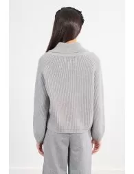Gilet zippé, col camionneur