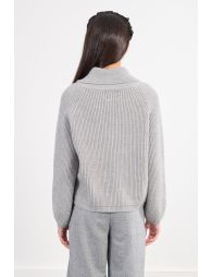 Gilet zippé, col camionneur