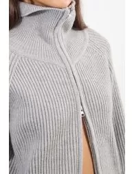 Gilet zippé, col camionneur