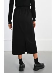 Long skirt, tie belt