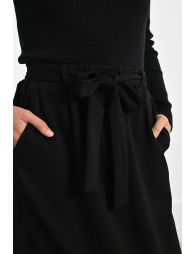 Long skirt, tie belt