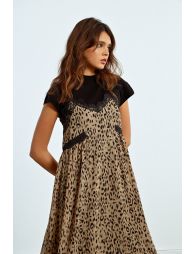 Leopard babydoll dress