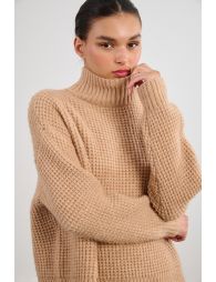 Pull oversize, maille carrée