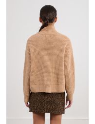 Pull oversize, maille carrée