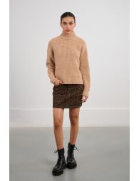 Pull oversize, maille carrée