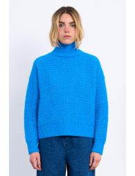 Pull oversize, maille carrée