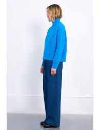 Pull oversize, maille carrée