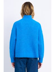 Pull oversize, maille carrée