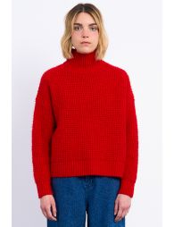 Pull oversize, maille carrée