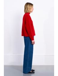 Pull oversize, maille carrée