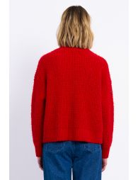Pull oversize, maille carrée