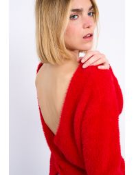 Fluffy knit sweater